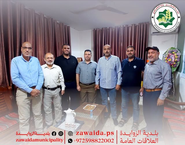 وفد من بلدية الزوايدة يزور بلدية دير البلح